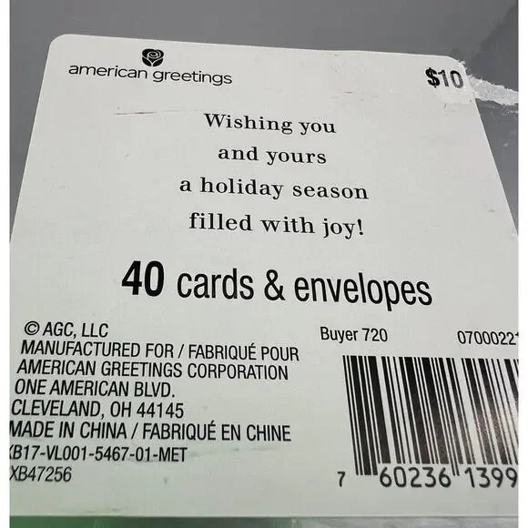 Vintage Christmas Cards Deluxe Sparkle Snowman Envelopes Holiday American New - Picture 3 of 3